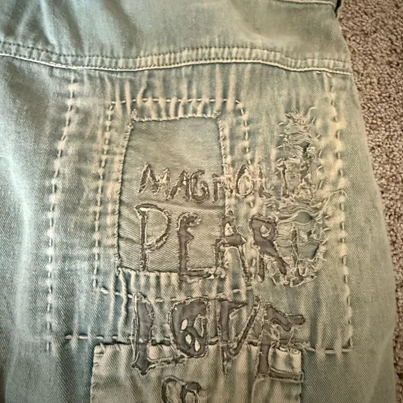 Magnolia Pearl Cotton Twill Joni Trouser Button Waist Cinch Back OS NWT